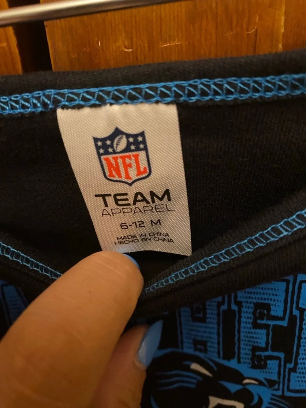 NFL Panthers Black & Blue Baby Bodysuit